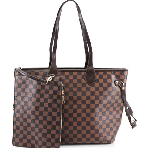 louis vuitton bag light brown|Louis Vuitton brown checkered bag.